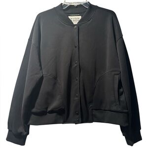 Scotch & Soda Women's Black Jersey Bomber Jacket- XL